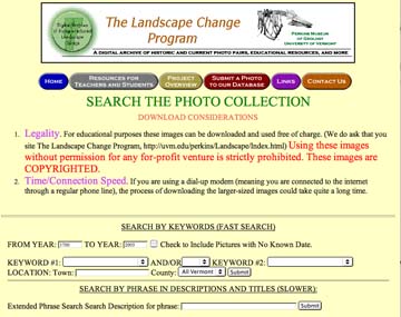 The next Landscape Change
Program home page