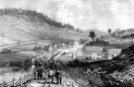 Drawing of International Border Crossing at Bridge