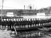 Army Corps of Engineers on their Pontoonbridge Across the Winooski River