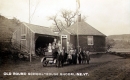 Students in front of Round School House