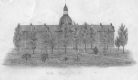 Drawing of Old Mill Building at the University of Vermont