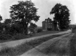 Brick Building along Dirt Road