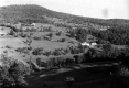 Bird's-eye-view of farm and fields