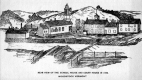 Drawing of School House and Court House