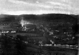 Bird's Eye View of Houses, Barns, and Industry
