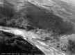 Aerial Photograph of Railroad Bridge Destroyed in Flood