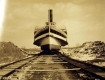 Steamer Ticonderoga moved by rail