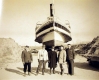 Steamer Ticonderoga as it is moved from Shelburne Bay 