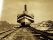 Steamer Ticonderoga moved by rail
