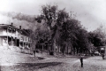 Boy standing on a village street
