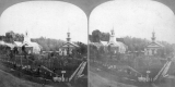 View of Barre Park with Churches in the Background