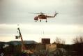 Helicopter delivering silo