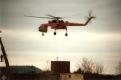 Helicopter delivering silo