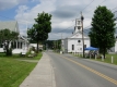 Church and Houses along Road