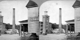 Steroview of Clock Tower and Somkestack