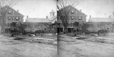 Burned Building with Revere House in Background