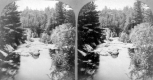 Down the Lamoille River from the Bridge in Morrisville