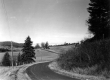 Dirt Road Around a Bend with bank on right