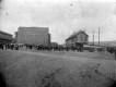 Ide Family Monument being carried from Railroad to Mt. Pleasant Cemetery