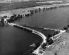 Aerial of the Alburg Bridge