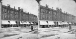 Street with Row of Brick Business Buildings