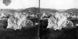 Boulder and View of St. Johnsbury