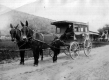Coach and Mules on dirt road