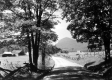 US Route 5A and Pastures with Mountain in Background