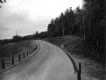 Curved road with guard rail