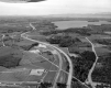 Aerial of Farms and Lake Champlain