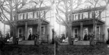 Several People Gathered On Front Porch of House