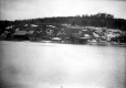 Buildings in spring flood