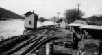 Damaged train tracks