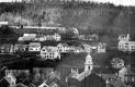 View of Houses, Cemetery and Cleared Hillside