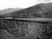 Hay harvest by river