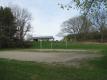 Volleyball Courts Looking Up at Picnic Shelter 