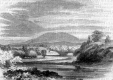 Drawing of River and Mountain