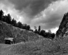 Dump Truck Beside an Outcrop