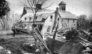 Bulldozer destroys Oakledge barn and garage
