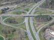Interstate 89 and cloverleaf shaped road connecting to Williston Road