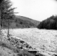 Ice Jam and Forested Hills