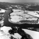 Bird's Eye View of Snow Covered Fields
