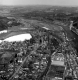Bird's Eye View of City Along River