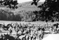Horses and Riders at 100 Mile Race