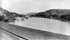 View of Flood Waters From Above Bridge