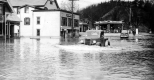 Cars Crossing the Road (1936 Flood)