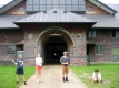 Three Pretend Horsemen, and one Pretend Dog, (Shelburne Farm, Breeding Barn)