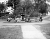 Fountain with Williams and people