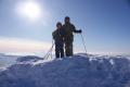 Skiers on Jay Peak Summit