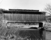 Covered Bridge with Road in Background
